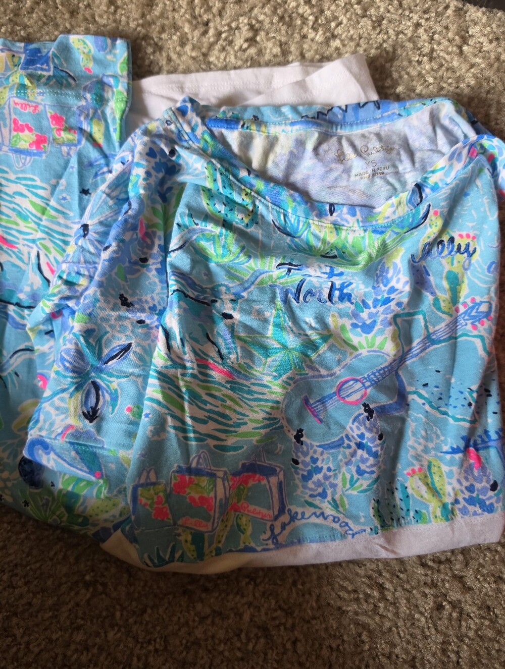 Lilly Pulitzer Texas Edition raglan top XS - Picture 2 of 4